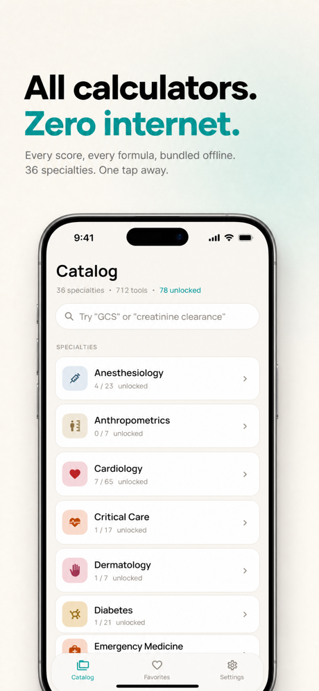 Scores, Medical Calculator screenshot