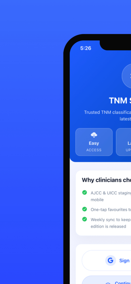 TNM Cancer Staging screenshot